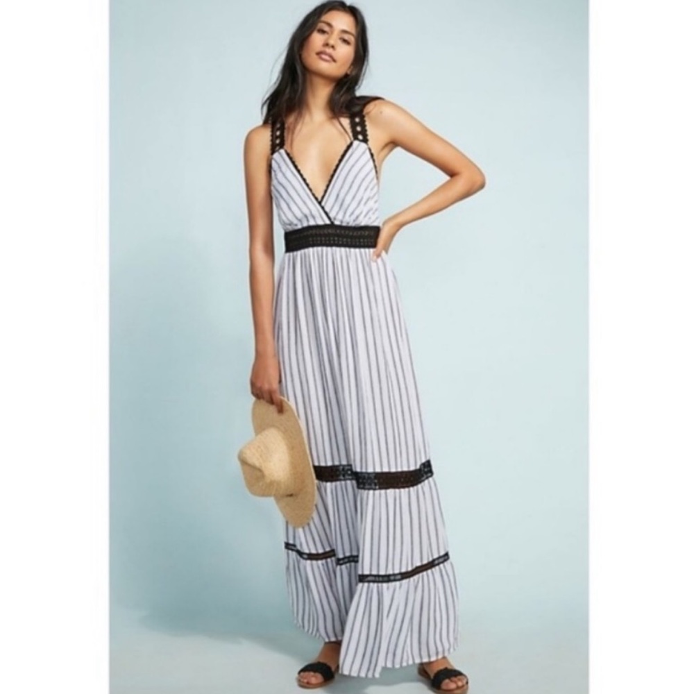 Anthropologie Jaluit Striped Maxi dress small